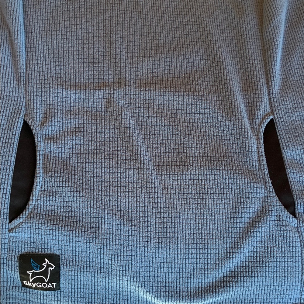 Beautiful Women’s SkyGoat Camp Blue Microgrid Fleece Hoodie - Picture 4 of 8